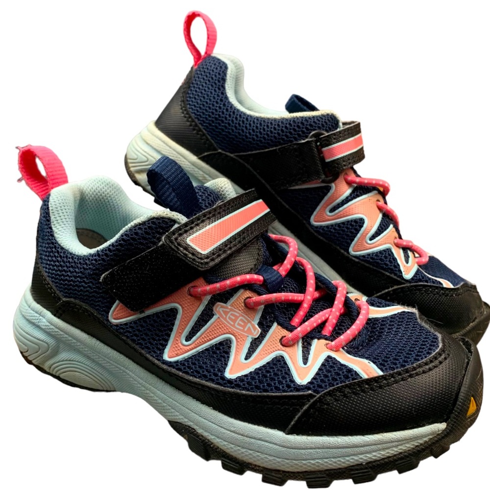 KEEN Kids Hiking Walking Shoes Sneakers Navy Pink 1013585 Little Girls Size 10